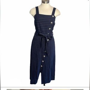 Urban Outfitters Lost + Wander Navy Striped Button Dress Sz. M